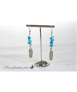 1338_-_boucle_doreille_argent_acier_inoxydable_turquoise_et_plume_15_euros